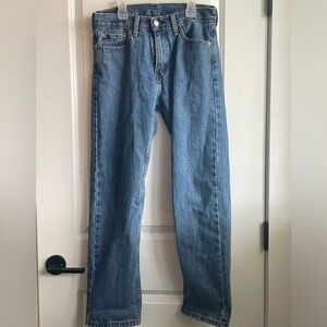 Classic Straight-Leg Blue Denim Jeans